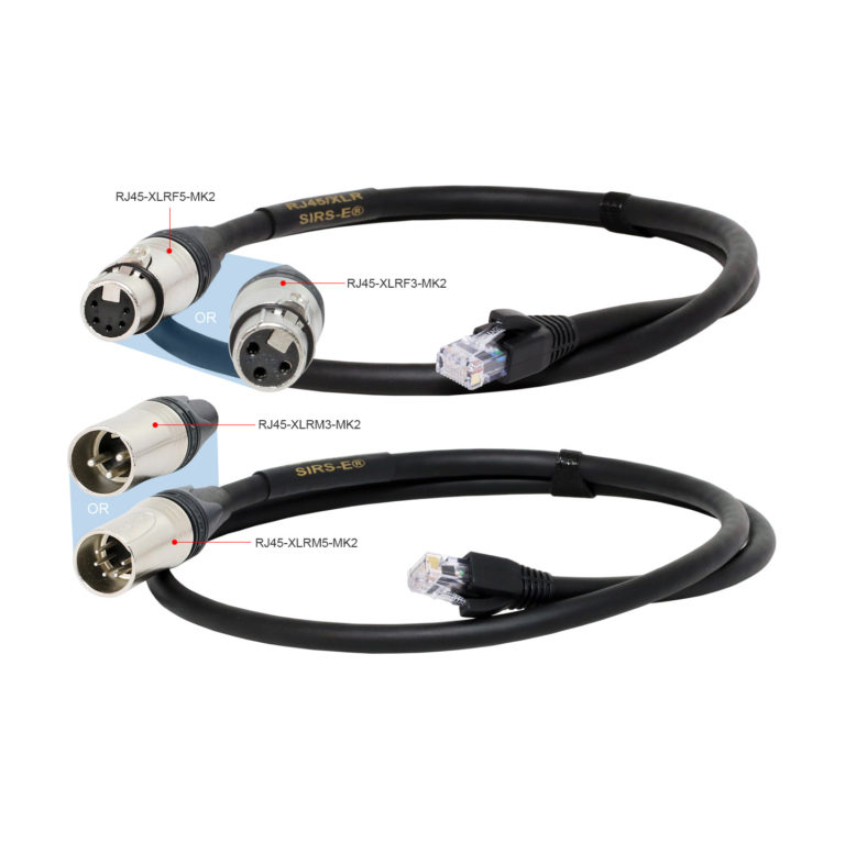 Heavy Duty RJ45 to XLR DMX Cable Adapters, 3ft - SIRS-E®