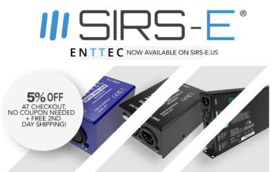ENTTEC Lighting Controllers are now available on SIRS-E