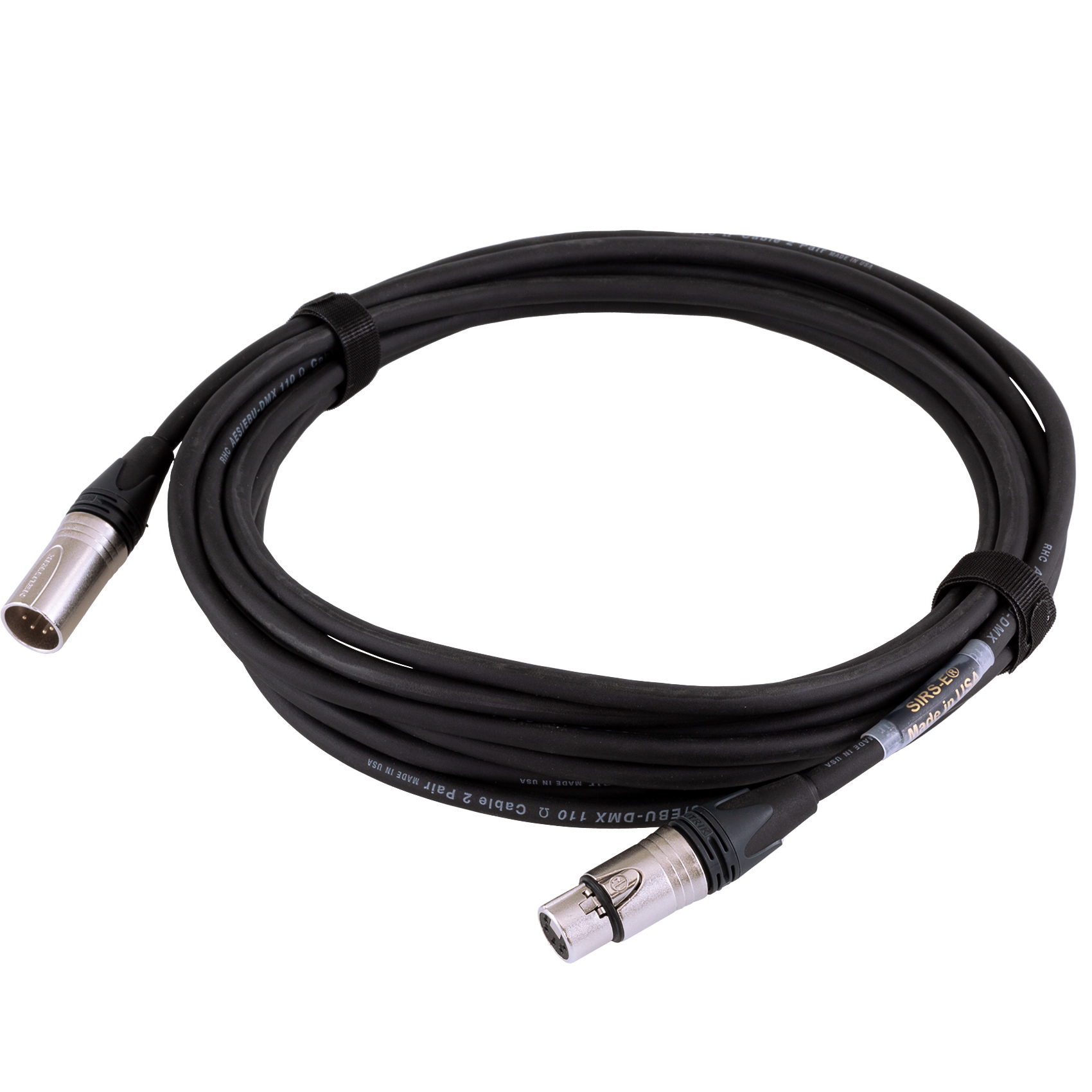 Cordial DMX Kabel XLR 5 pol, 10m Neutrik-Stecker, schwarz
