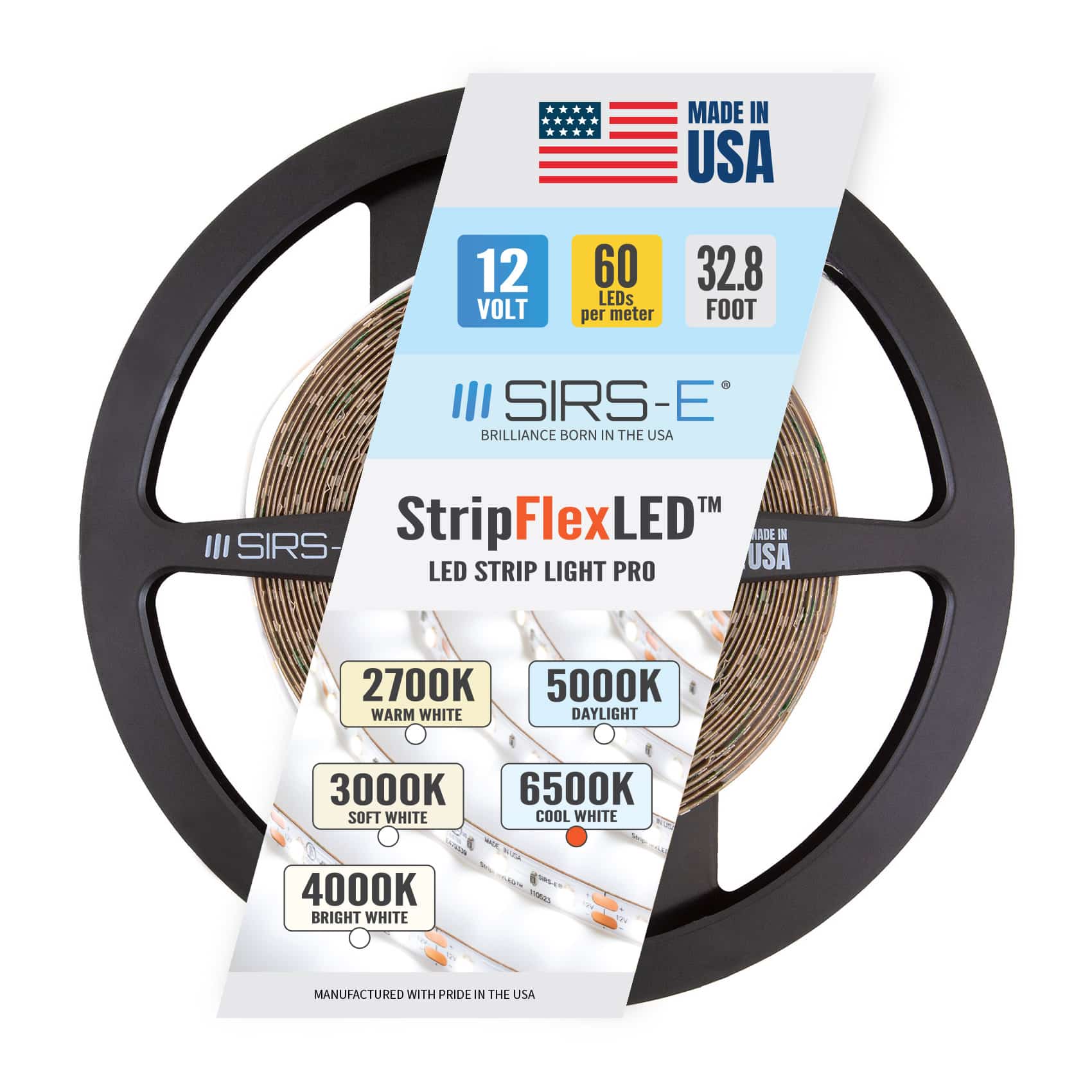 StripFlexLED White LED Strip Lights Pro by SIRS-E - Made in the USA ...