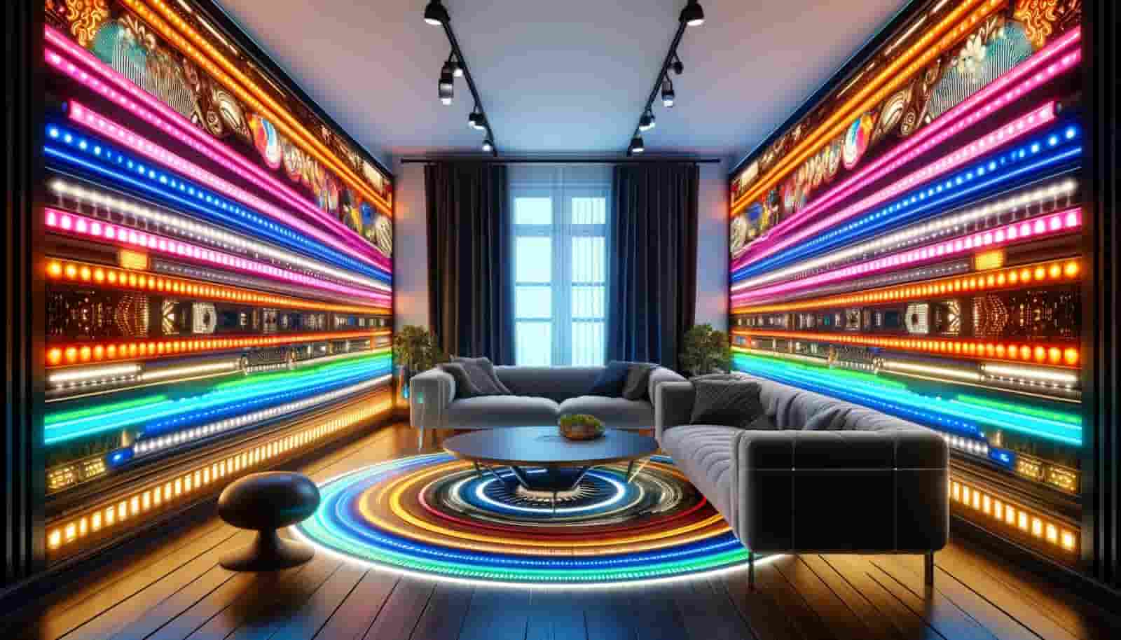 Effects of LED stripe lights