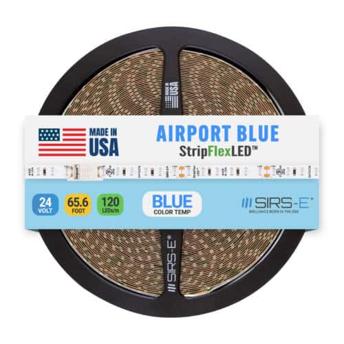 24V 65ft 120 StripFlexLED Airport Blue