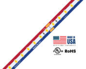 Made in USA AlphaSpec™ White 120 LED Tape 8 LEDs UL RoHS