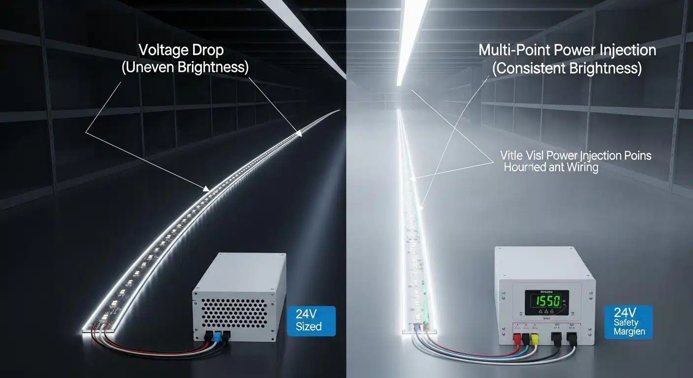 Why Long LED Strip Runs Often Lose Brightness